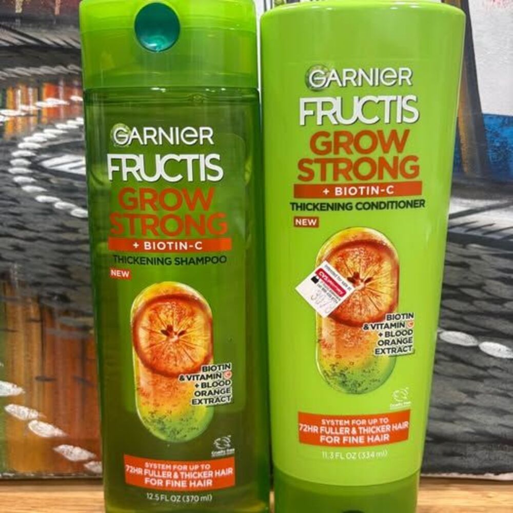 Garnier Fructis Grow Strong Biotin-C Shampoo Conditioner Set